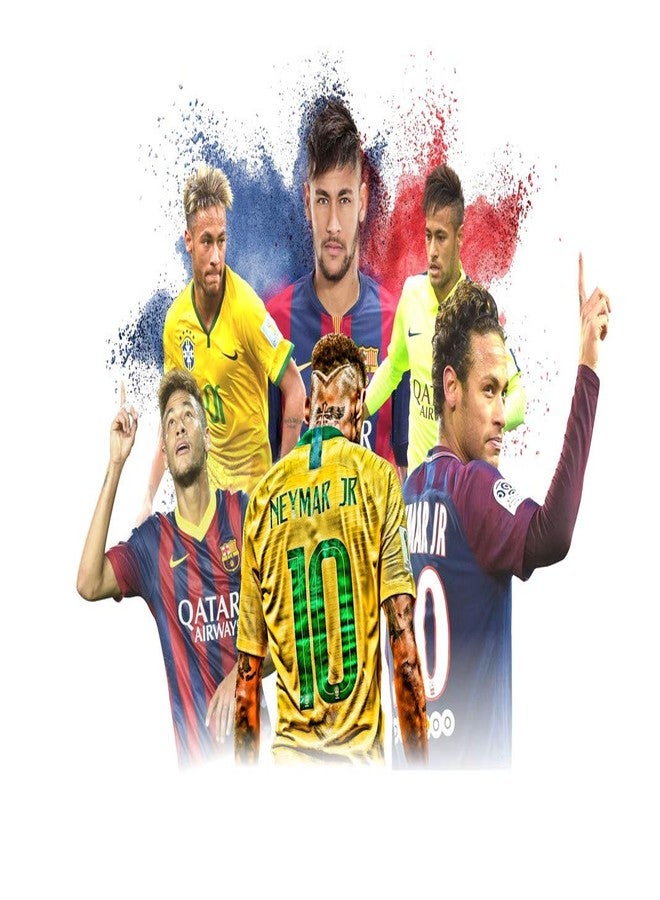 DivineDesigns ملصق نيمار جونيور، لاعب منتخب البرازيل، من تصميم DivineDesigns (المقاس: 66 × 51 سم) | ملصق جداري لغرفة المعيشة/غرفة النوم/المكتب وجميع أنواع الملصقات الزخرفية - Image 1